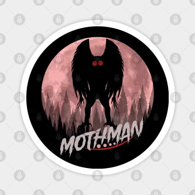 Mothman Full Moon Magnet by Tesszero